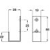 Coat Hook Grade 316 Stainless Steel 28 x 58 mm Face fixing Satin stainless steel finish