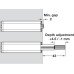 Push Catch for Standard Concealed Hinges and Drawers Steel and Plastic Steel finish