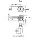 Cylinder Cam Lock for Metal Furniture with Straight Cam and Nut Closure direction 180° 1 (2-8) length 32.5 mm keyed alike: key change FH1