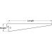 U Bracket Length 170-470 mm Shoptec Shopfitting System With two hooks Silver coloured RAL 9006 finish length 220 mm