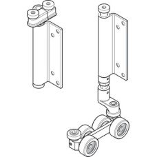 End Rolling Set Surface Mounted for Folding Patio Doors Slido Fold Bottom rolling system end folding system Gold finish