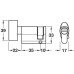 Half Cylinder with Thumbturn for Operating Cylinder Locks Without a Key Brass Satin nickel