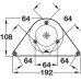 Table Leg 690 mm High Ø 60 mm Tubular Steel Raw finish