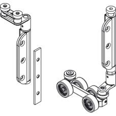 End Meeting Set Mortice for Folding Patio Doors Slido Fold Bottom rolling system end folding system Satin finish