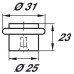 Door Stop Floor Mounted Ø 31 mm Stainless Steel Rubber Buffer Startec Concealed floor fixing Satin