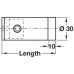 Door Stop Wall Mounted Ø 30 mm Stainless Steel Rubber Buffer Length 80 mm satin