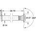 Door Viewer 200° for Door Thickness 50-70 mm Brass Chrome plated