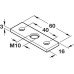 Screw On Plate for M8/M10 Plinth Adjusting Screw M8 internal thread