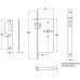 Latch Mortice for Flush Doors Stainless Steel Startec Backset 55 mm case size 84 mm satin