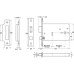 Horizontal 5 Lever Sash Lock Mortice 57 mm Backset Stainless Steel or Brass Latch operated by knobs Backset 57 mm case size 151 mm satin brass