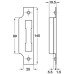 Horizontal 5 Lever Sash Lock Mortice 57 mm Backset Stainless Steel or Brass Latch operated by knobs Backset 57 mm case size 151 mm satin brass