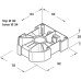 Plinth Foot Top Section for Häfele AXILO™ 78 Plinth System Plastic Black
