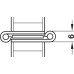 Two-Way Hinge Brass 3-part hinge works in both directions For door/side thickness 20 mm
