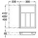 Wooden Expanding Cutlery Insert for Drawer Depth 440-500 mm eXTray European oak 430 mm deep for drawer depth 450 mm 300-530 mm insert width for drawer width 400-600 mm