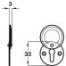 Escutcheons Covered Standard Keyway Face Fixing Aluminium Satin anodised