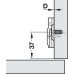 Mounting Plate Super Compact Flanges with Pre-Mounted Euro Screws Häfele Metalla 310 For quick fixing hinges Height 4 mm