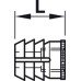 Glue-In Sleeve M4 - M8 Internal Thread Plastic with Grooves for Glue M4 internal thread for Ø 8 mm hole length 10 mm