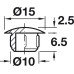 Cover Cap Plastic for Blind Holes Ø 10 mm For push fitting Black