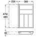 Wooden Expanding Cutlery Insert for Drawer Depth 440-500 mm eXTray European oak 480 mm deep for drawer depth 500 mm 300-530 mm insert width for drawer width 400-600 mm
