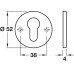 Escutcheons Euro Profile Cylinder Ø 52 mm 316 Stainless Steel Satin