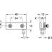 Glass Door Hinge Opening Angle 110° Simplex Chrome plated