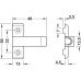 Cruciform Adapter Housing Plastic For screw fixing to cabinet or top base Without positioning aid