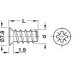Varianta Screw Countersunk Head PZ2 for Ø 5.0 mm Hole For drill holes with Ø 5 mm Length 13.5 mm nickel plated