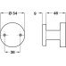 Centre Door Knob Fixed Round on Round Rose 304 Stainless Steel HL18 Häfele Polished