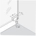 Glass Door Hinge 90° Pivot Unsprung for Max. Glass Thickness 6.7 mm For glass/wood constructions inset mounting Black