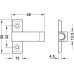 Cruciform Adapter Housing Plastic For screw fixing to cabinet or top base Without positioning aid