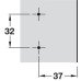 Hinge Set 110° Soft-Close Euro Screw Fixing Mounting Plates Häfele Hinges mounting plates and cover caps