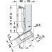 Concealed Cup Hinge 110° for 30° Angle Click on Arm Tiomos Screw fixing cup 45/9.5 without soft close