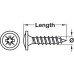 Spax® Screw Flange Head with PZ Cross Slot Length 25 mm Ø 3.5 fully threaded