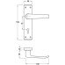Lever Handles on Backplates for Lever Lock Aluminium Satin anodised