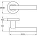 Lever Handles on Round Roses Zinc Alloy Varthen Designed for interior doors Polished chrome