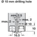 Zysa Hinge 180° Drilling Hole Ø 10-24 mm Unhanded design Drilling hole Ø 10 mm