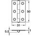Butt Hinges Steel Height x width: 50 x 31 mm
