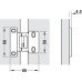 Specialist Hinge 240° Grade 304 Stainless Steel for Thin Doors With automatic closing spring Half overlay mounting screw fixing