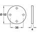 Escutcheons Blank Ø 52 mm 316 Stainless Steel Satin
