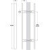Pull Handle Back to Back Fixing 316 Stainless Steel Flat Section Hole centres 300 mm polished stainless steel