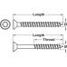 Spax® Screw Countersunk Head with T Star TS20 Stainless Steel Length 80 mm thread Ø 5.0 fully threaded TS20