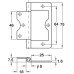Flush Hinge Light Duty for Inset Doors Length 75 mm Mild Steel With fixed brass pin Electro brassed