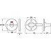 WC Release and Inside Turn Disabled Ø 52 mm 316 Stainless Steel Emergency release and inside turn PVD satin copper