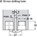 Zysa Hinge 180° Drilling Hole Ø 10-24 mm Unhanded design Drilling hole Ø 18 mm