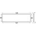 Ventilation Grille for Recess Mounting with Flanged Rim Straight-edged Ventilation area  19.5 cm2 length 149 mm recessed length 144 mm height 40 mm recessed height 35 mm white