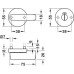WC Release and Inside Turn for Startec Lever Handles Disabled Ø 55 mm Stainless Steel For 37-52 mm door thickness