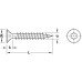 Spax® Screw Countersunk Head with TS Slot Fully Threaded Galvanized length: 30 mm thread Ø: 4.0 mm