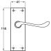 Lever Handles Scroll on Backplates for Latch Zinc Alloy Satin nickel