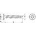 Hospa Screw Flat Head PZ Fully Threaded Galvanized Length 30 mm thread Ø 3.5 mm head Ø 8.5 mm PZ2