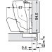 Concealed Cup Hinge 155° Standard Full Overlay Mounting Tiomos Click on arm  Without soft close screw fixing cup 45/9.5 nickel plated